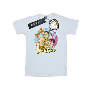 The Flintstones Mens Group Circle T-Shirt / White